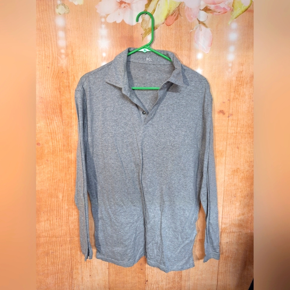 Gray Long Sleeve Tee Shirt
